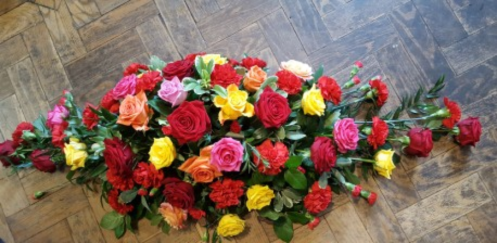 Mix Rose and Carnation Casket Spray Product Image